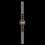 Antonia Cylinder Double Wall Sconce - Ombre Bronze / Nickel / Charcoal / Crystal
