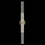 Antonia Cylinder Double Wall Sconce - Ombre Bronze / Nickel / Smoke / Crystal