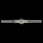 Antonia Cylinder Double Wall Sconce - Ombre Silver / Brass / No Skin / Crystal
