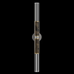 Antonia Cylinder Double Wall Sconce - Ombre Silver / Brass / Charcoal / Crystal