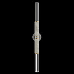 Antonia Cylinder Double Wall Sconce - Ombre Silver / Brass / Smoke / Crystal