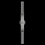 Antonia Cylinder Double Wall Sconce - Ombre Silver / Nickel / No Skin / Crystal