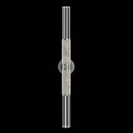 Antonia Cylinder Double Wall Sconce - Ombre Silver / Nickel / Smoke / Crystal