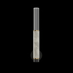 Antonia Cylinder Wall Sconce - Black / Brass / Smoke / Crystal