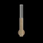 Antonia Cylinder Wall Sconce - Gold Leaf / Nickel / No Skin / Crystal