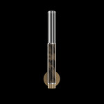 Antonia Cylinder Wall Sconce - Gold Leaf / Nickel / Charcoal / Crystal