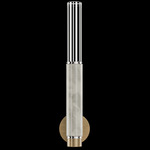 Antonia Cylinder Wall Sconce - Gold Leaf / Nickel / Smoke / Crystal