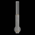 Antonia Cylinder Wall Sconce - Silver Leaf / Brass / No Skin / Crystal