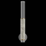 Antonia Cylinder Wall Sconce - Silver Leaf / Brass / Smoke / Crystal
