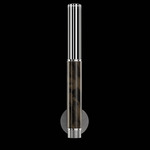 Antonia Cylinder Wall Sconce - Silver Leaf / Nickel / Charcoal / Crystal
