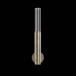 Antonia Cylinder Wall Sconce - Soft Gold Leaf / Brass / No Skin / Crystal