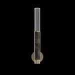 Antonia Cylinder Wall Sconce - Soft Gold Leaf / Brass / Charcoal / Crystal