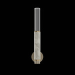 Antonia Cylinder Wall Sconce - Soft Gold Leaf / Brass / Smoke / Crystal