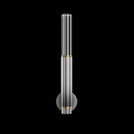 Antonia Cylinder Wall Sconce - Ombre Silver / Brass / No Skin / Crystal