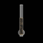 Antonia Cylinder Wall Sconce - Ombre Silver / Brass / Charcoal / Crystal
