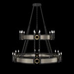 Mirage Tiered Chandelier - Black Iron