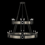Mirage Tiered Chandelier - Black Iron