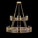 Mirage Tiered Chandelier - Gold Leaf