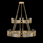 Mirage Tiered Chandelier - Gold Leaf
