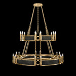 Mirage Tiered Chandelier - Gold Leaf