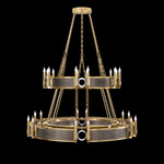 Mirage Tiered Chandelier - Gold Leaf