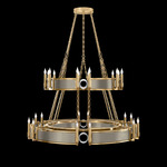 Mirage Tiered Chandelier - Gold Leaf