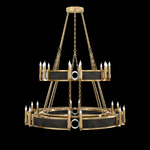Mirage Tiered Chandelier - Gold Leaf