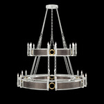 Mirage Tiered Chandelier - Silver Leaf