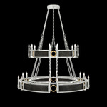 Mirage Tiered Chandelier - Silver Leaf