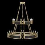 Mirage Tiered Chandelier - Soft Gold Leaf