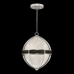 Mirage Globe Pendant - Silver Leaf / White Swirl