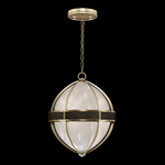 Mirage Globe Pendant - Soft Gold Leaf / White Swirl