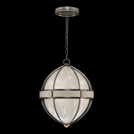 Mirage Globe Pendant - Midnight Steel / White Swirl