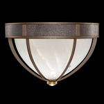 Mirage Ceiling Flush Light - Bronze / White Swirl