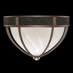 Mirage Ceiling Flush Light - Bronze / White Swirl