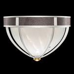 Mirage Ceiling Flush Light - Silver Leaf / White Swirl
