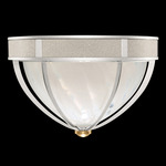 Mirage Ceiling Flush Light - Silver Leaf / White Swirl