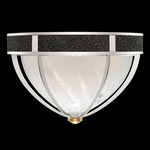 Mirage Ceiling Flush Light - Silver Leaf / White Swirl