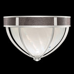 Mirage Ceiling Flush Light - Silver Leaf / White Swirl