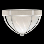 Mirage Ceiling Flush Light - Silver Leaf / White Swirl