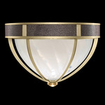 Mirage Ceiling Flush Light - Soft Gold Leaf / White Swirl