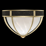 Mirage Ceiling Flush Light - Soft Gold Leaf / White Swirl