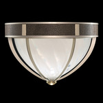 Mirage Ceiling Flush Light - Champagne / White Swirl