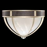 Mirage Ceiling Flush Light - Champagne / White Swirl