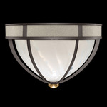 Mirage Ceiling Flush Light - Midnight Steel / White Swirl