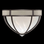 Mirage Ceiling Flush Light - Midnight Steel / White Swirl