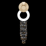 Capri 952250 Wall Sconce - Soft Gold Leaf / White Gloss Lacquer / Crystal