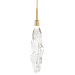 Icefall Pendant - Gilded Brass / Clear