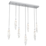 Icefall Linear Multi-Light Pendant - Classic Silver / Clear