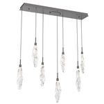 Icefall Linear Multi-Light Pendant - Graphite / Clear